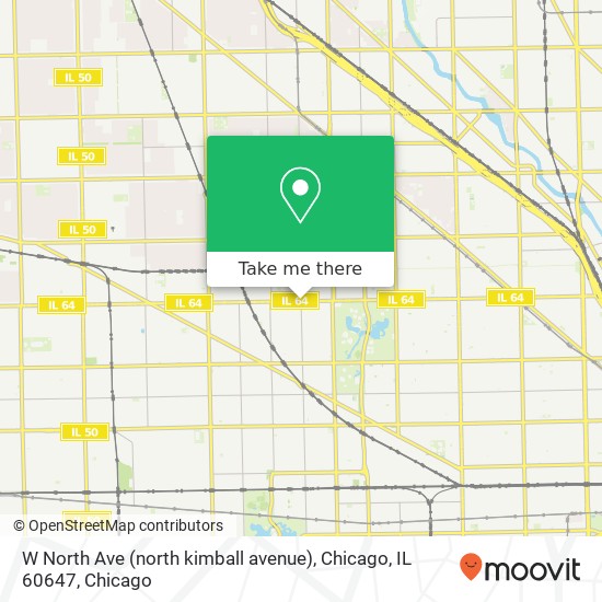 Mapa de W North Ave (north kimball avenue), Chicago, IL 60647