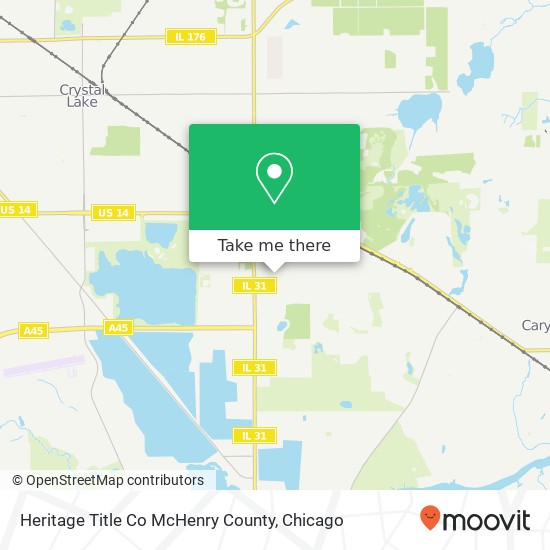 Mapa de Heritage Title Co McHenry County, 4405 Three Oaks Rd