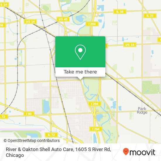 River & Oakton Shell Auto Care, 1605 S River Rd map