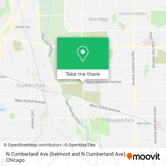 Mapa de N Cumberland Ave (belmont and N Cumberland Ave)