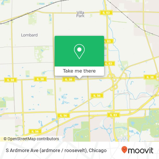 Mapa de S Ardmore Ave (ardmore / roosevelt), Villa Park, IL 60181