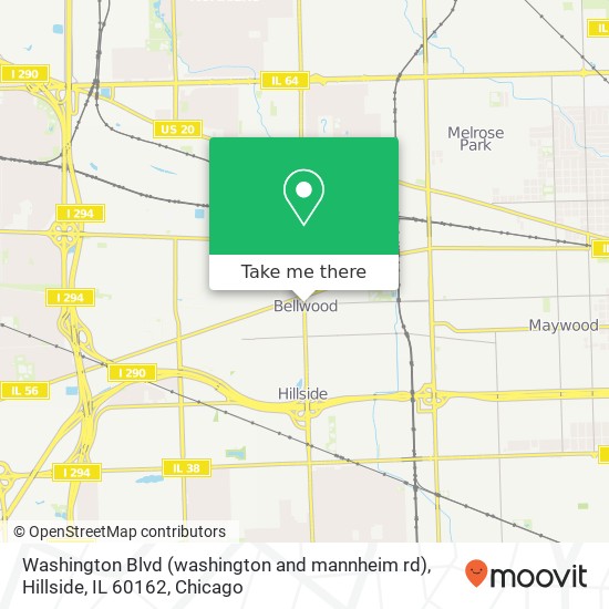 Washington Blvd (washington and mannheim rd), Hillside, IL 60162 map