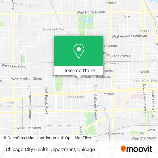 Chicago City Health Department map