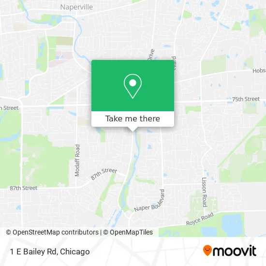 Mapa de 1 E Bailey Rd