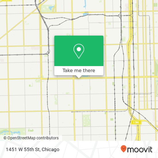 Mapa de 1451 W 55th St, Chicago, IL 60636