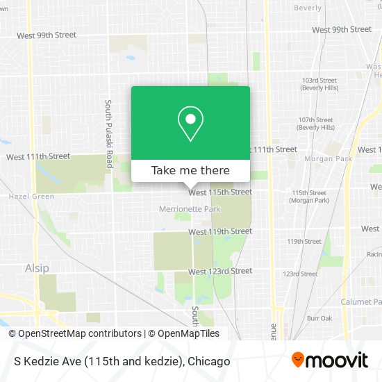 Mapa de S Kedzie Ave (115th and kedzie)