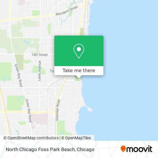 North Chicago Foss Park Beach map