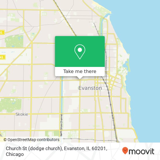 Mapa de Church St (dodge church), Evanston, IL 60201