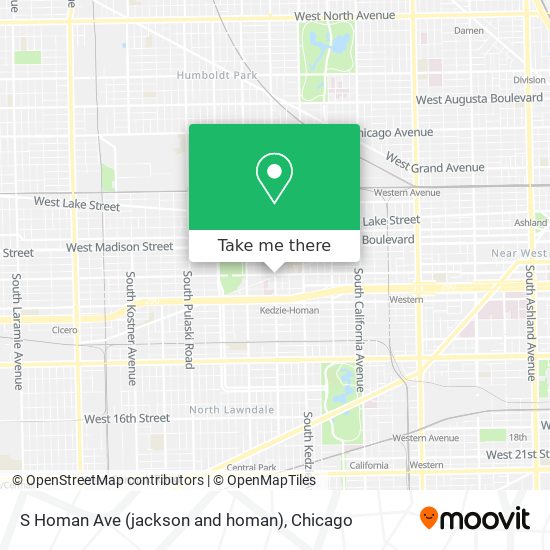 S Homan Ave (jackson and homan) map