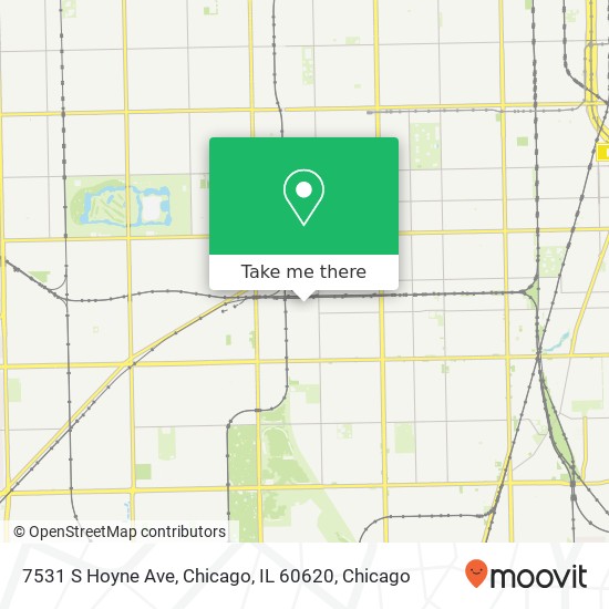 Mapa de 7531 S Hoyne Ave, Chicago, IL 60620