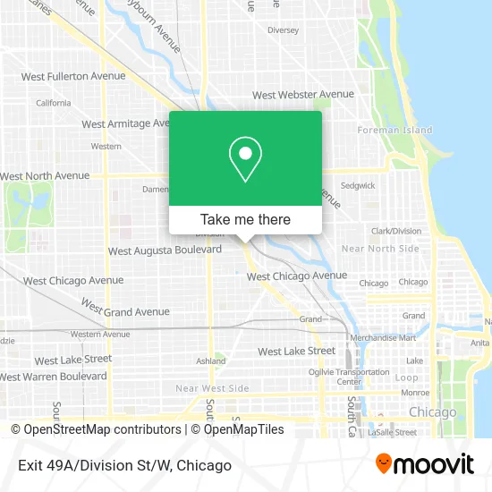 Exit 49A/Division St/W map