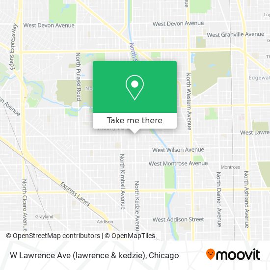 W Lawrence Ave (lawrence & kedzie) map