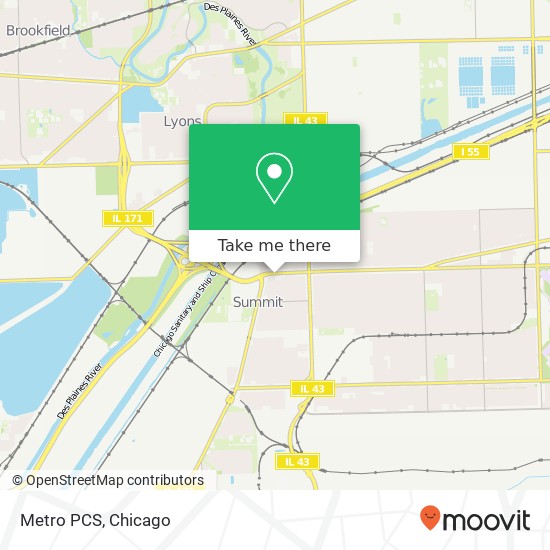 Mapa de Metro PCS, 7411 Archer Ave