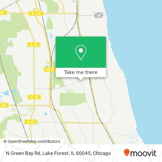 N Green Bay Rd, Lake Forest, IL 60045 map