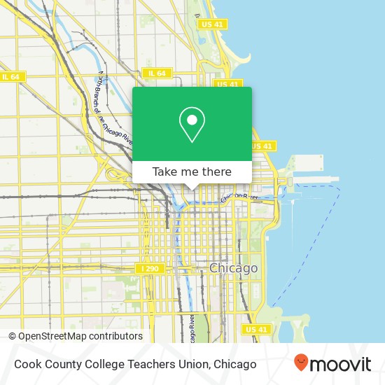 Mapa de Cook County College Teachers Union, 208 W Kinzie St