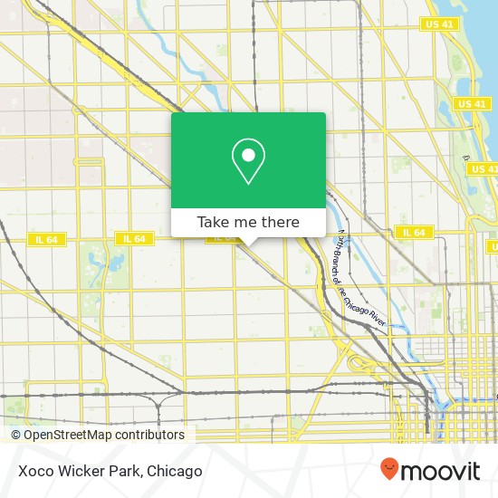 Mapa de Xoco Wicker Park, 1471 N Milwaukee Ave