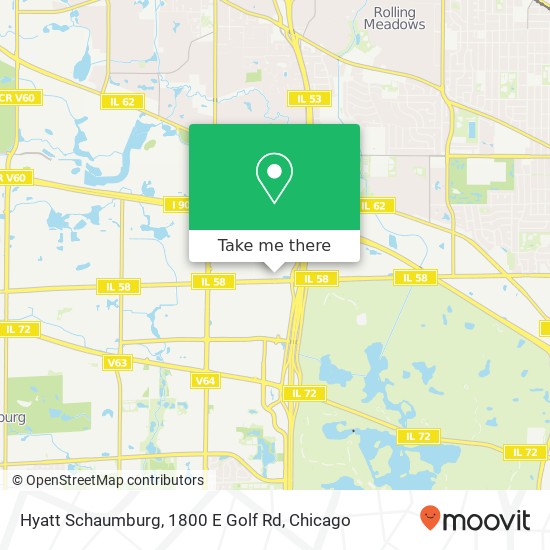 Hyatt Schaumburg, 1800 E Golf Rd map