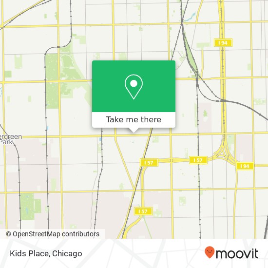 Kids Place, 1318 W 95th St map