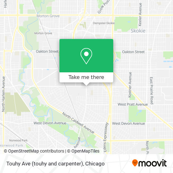 Mapa de Touhy Ave (touhy and carpenter)