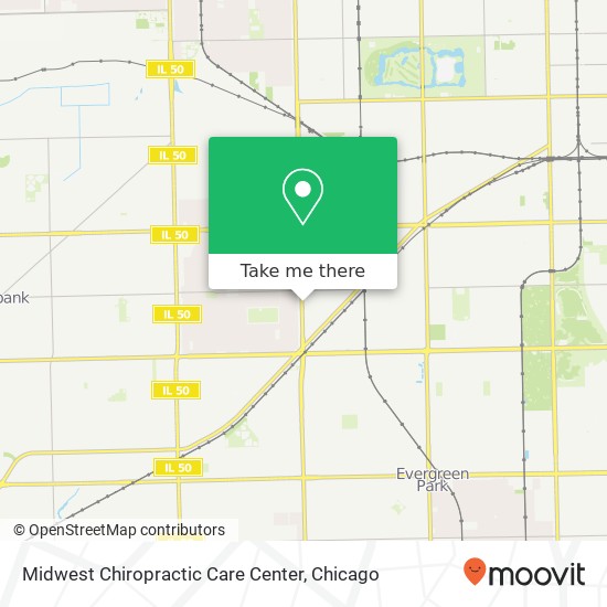 Mapa de Midwest Chiropractic Care Center, 8359 S Pulaski Rd