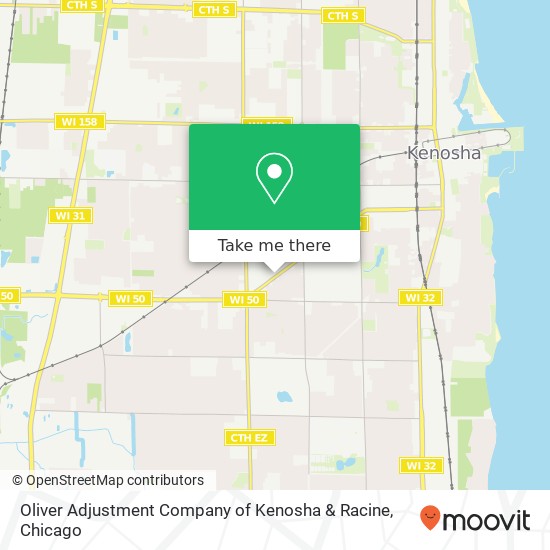 Oliver Adjustment Company of Kenosha & Racine, 3416 Roosevelt Rd map