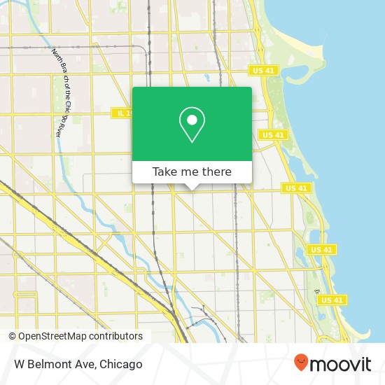 Mapa de W Belmont Ave, Chicago, IL 60657