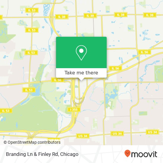 Branding Ln & Finley Rd map