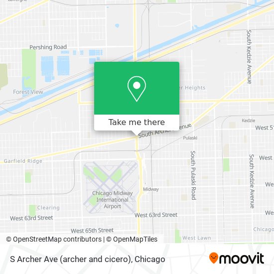 S Archer Ave (archer and cicero) map