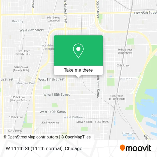 W 111th St (111th normal) map