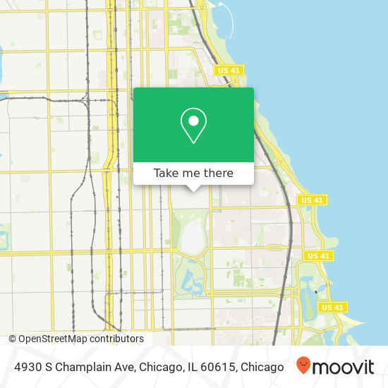 Mapa de 4930 S Champlain Ave, Chicago, IL 60615