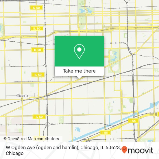 W Ogden Ave (ogden and hamlin), Chicago, IL 60623 map