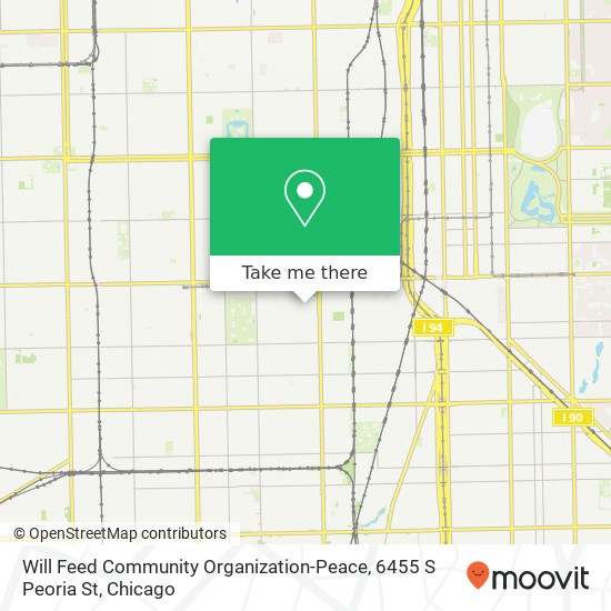 Mapa de Will Feed Community Organization-Peace, 6455 S Peoria St