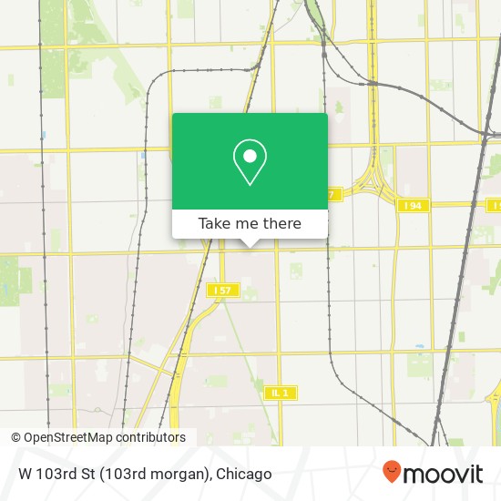 Mapa de W 103rd St (103rd morgan), Chicago, IL 60643
