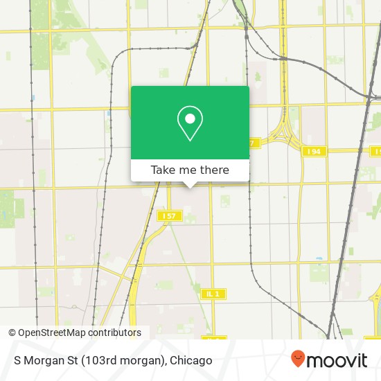 Mapa de S Morgan St (103rd morgan), Chicago, IL 60643