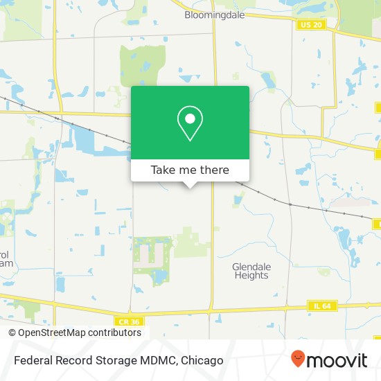 Mapa de Federal Record Storage MDMC, 111 Internationale Blvd