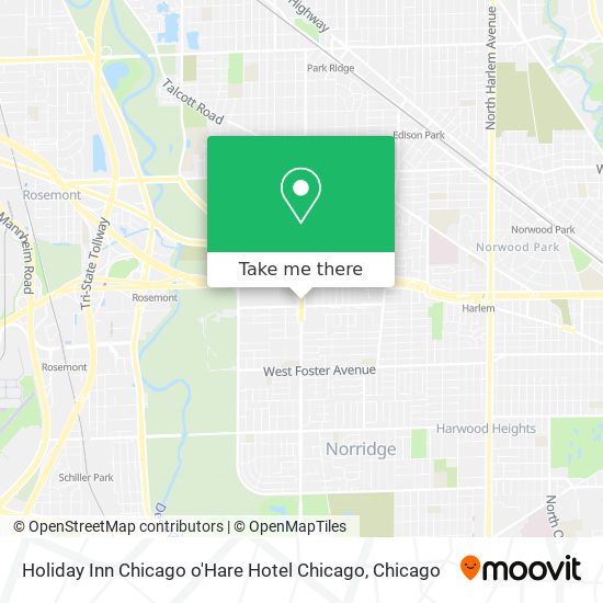 Holiday Inn Chicago o'Hare Hotel Chicago map