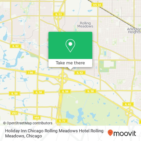 Holiday Inn Chicago Rolling Meadows Hotel Rolling Meadows, 3477 Algonquin Rd map