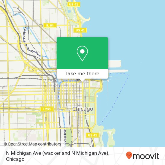 Mapa de N Michigan Ave (wacker and N Michigan Ave), Chicago, IL 60601