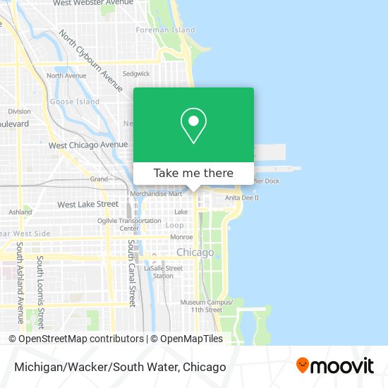 Mapa de Michigan/Wacker/South Water