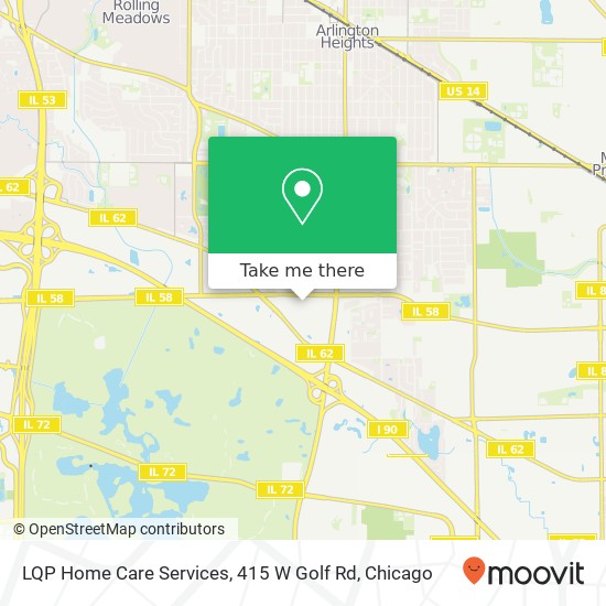Mapa de LQP Home Care Services, 415 W Golf Rd