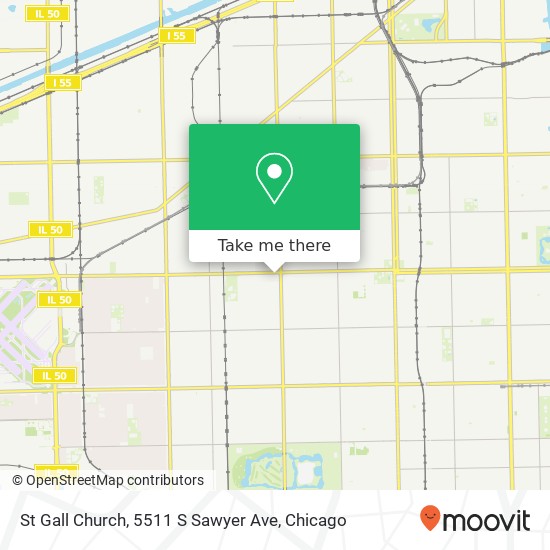 St Gall Church, 5511 S Sawyer Ave map