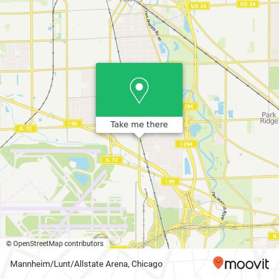 Mannheim/Lunt/Allstate Arena map