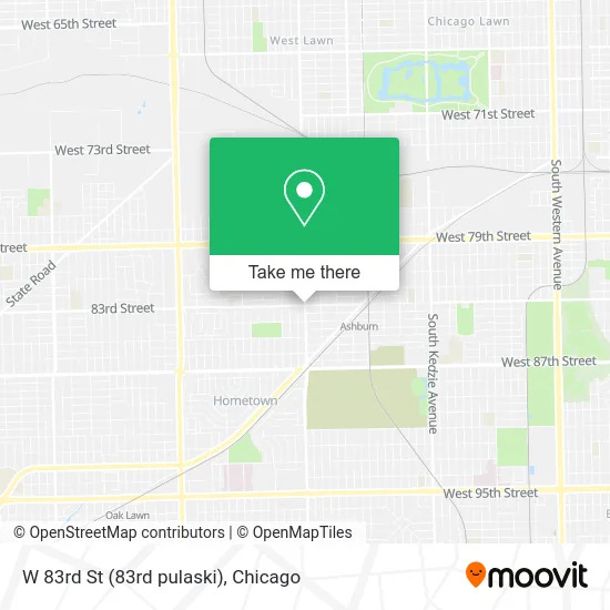 W 83rd St (83rd pulaski) map
