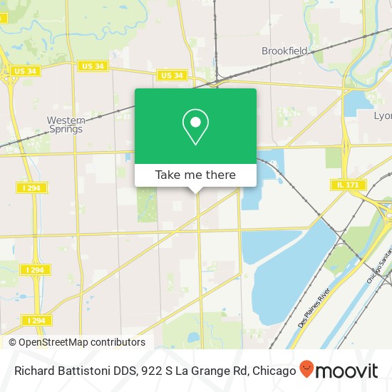 Mapa de Richard Battistoni DDS, 922 S La Grange Rd