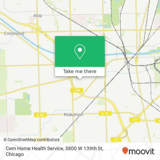 Mapa de Cem Home Health Service, 3800 W 139th St