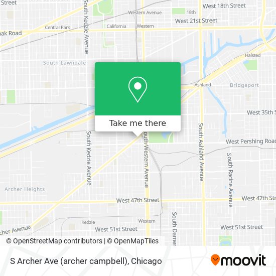 S Archer Ave (archer campbell) map