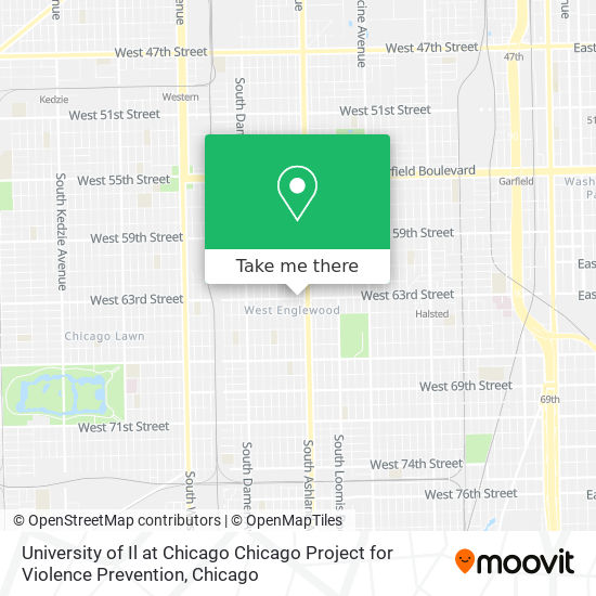 University of Il at Chicago Chicago Project for Violence Prevention map