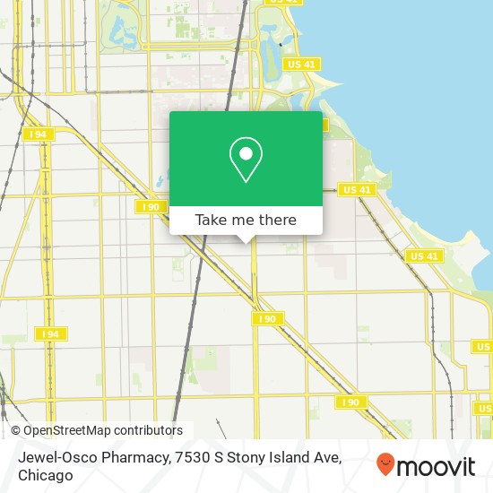 Jewel-Osco Pharmacy, 7530 S Stony Island Ave map