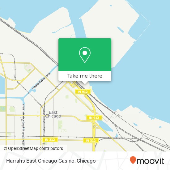 Mapa de Harrah's East Chicago Casino