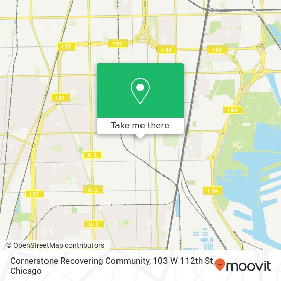 Mapa de Cornerstone Recovering Community, 103 W 112th St